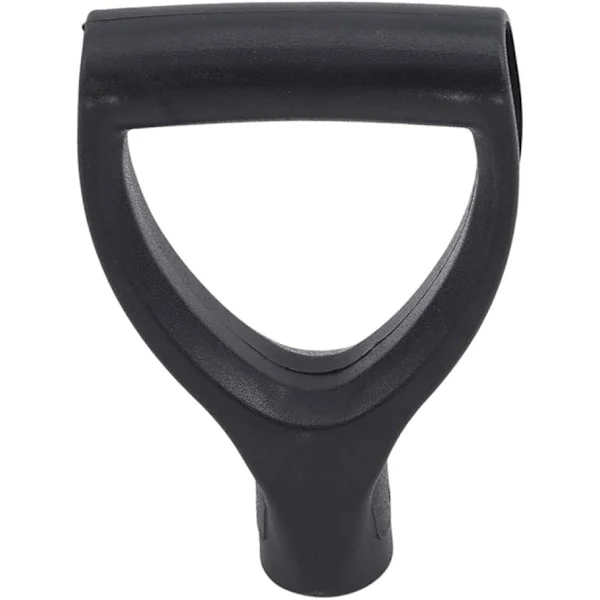 D-formad Plast Handtag Skyffel Ersättningshandtag Gaffel Skyffel Grävning Raking Verktyg Snöröjning Spade Plast Handtag, Svart