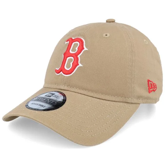 New Era - MLB Beige unconstructed Keps - Boston Red Sox MLB Core Classic 9TWENTY Khaki Dad Cap @ Hatstore