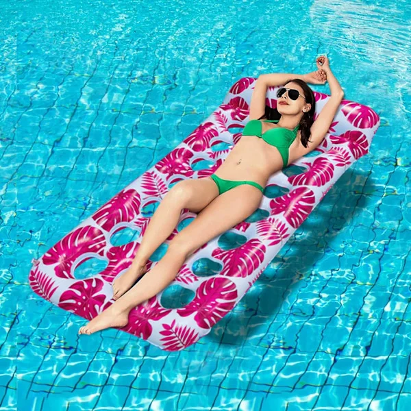 Pool Uppblåsbar Madrass, 180cm*80cm Uppblåsbar Hängmatta, Flytande Madrass Uppblåsbar Poolstol Uppblåsbar Nätflotte, Flytande Säng Vattenmadrass Po