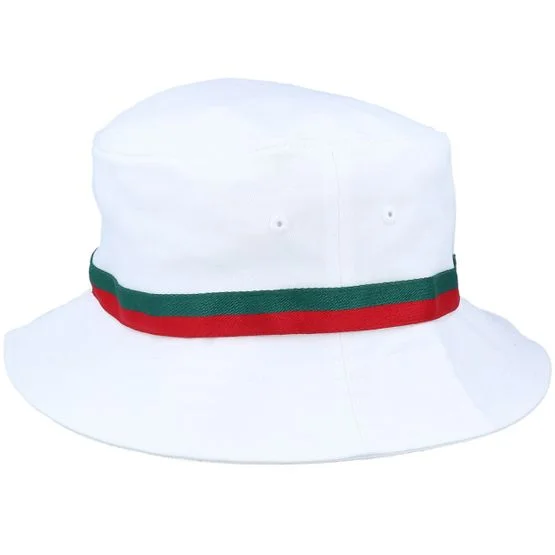 Flexfit - Bianco bucket Cappello - Stripe White Bucket @ Hatstore