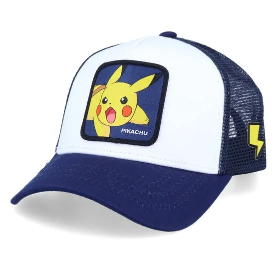 Capslab - Blå trucker Kasket - Pokemon Pikachu White/Royal Trucker @ Hatstore