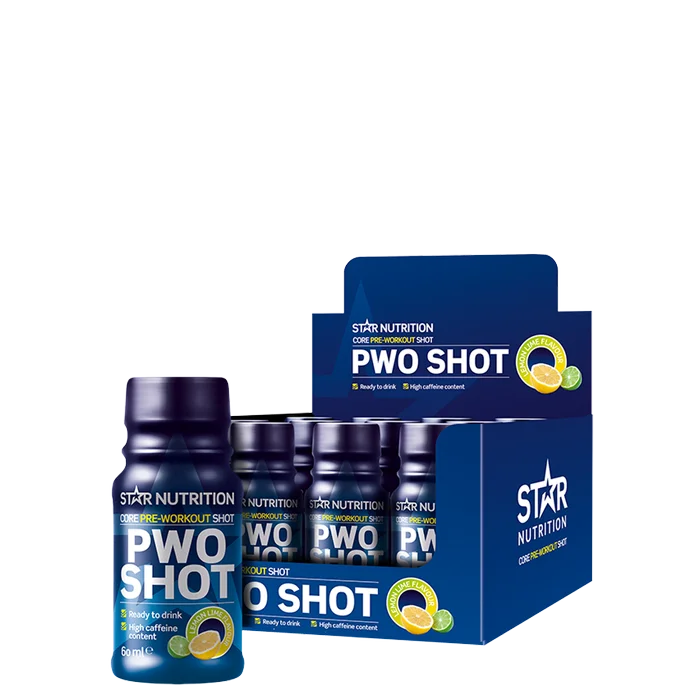 Komplett PWO 12 x Star Nutrition PWO Shot 60ml, Lemon Lime - Bodyman.dk