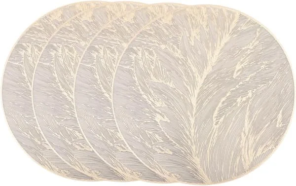 Värmebeständiga runda mattor Matsal Kaffebordsdekoration 4 st 38 cm bordstabletter för bord Entré (Guld) Guld