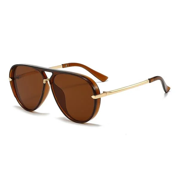 Aviator solbriller, moteglass for kvinner, retro overdimensjonerte solbriller, aviator solbriller for menn