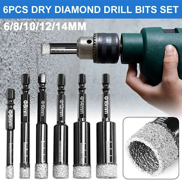 Diamantbor 6-16 mm flisebor diamantbor granit marmor glas keramik
