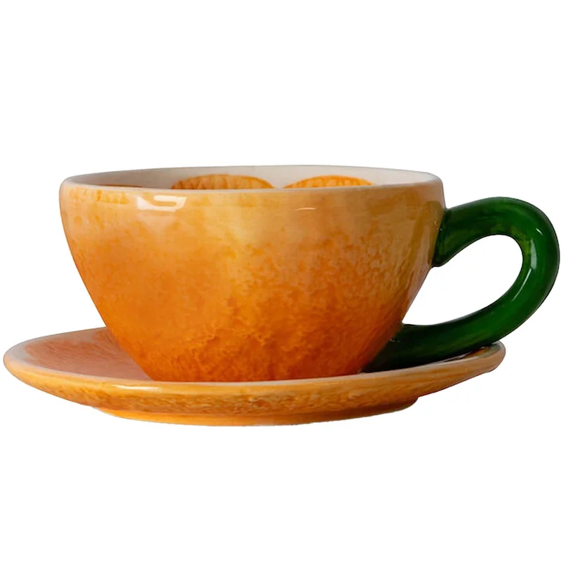 Byon Mandarie kopp med fat 25 cl, orange | Dukning & Servering > Muggar & Koppar > Kopp med fat | Bagaren och Kocken