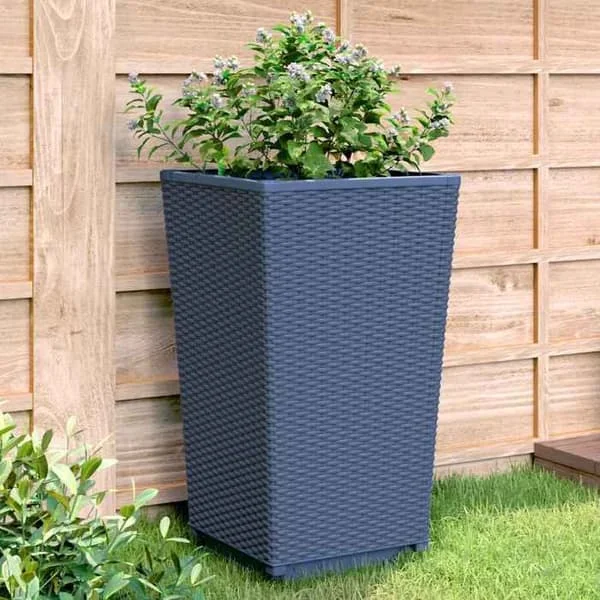 vidaXL Planter 2 st, Blomlådor, Växtkrukor, Blomlådor Trädgård Terrass Patio Utomhus, Blågrå 367846