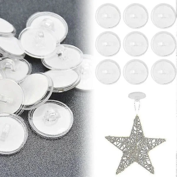 50 st Tak Krok Självhäftande Krok 20mm Plastkrok Utan Borrning Krok Tak Fixering Självhäftande Väggkrok Tak Upphängningskrok Shibaod