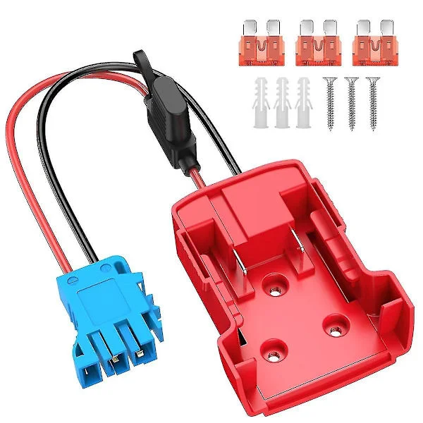 Power Wheels-adapter til batteri med ledningsnetstik 12AWG ledning med 40A sikring til Peg-Perego