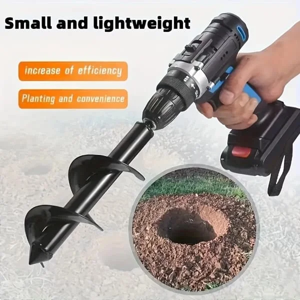 22cm x 4.3cm Trädgårdsborr, Jordborr för plantering, isfiske och grävning av stolphål