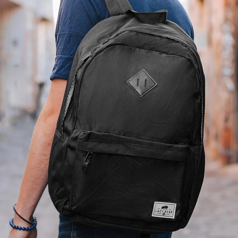 Mochila negra Lawrence para hombres - Mochilas