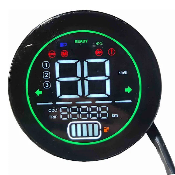 Elektrisk Cykel Speedometer Scooter Dashboard Indikator 48v 60v 72v Bly-syre Batteri LED Instrument