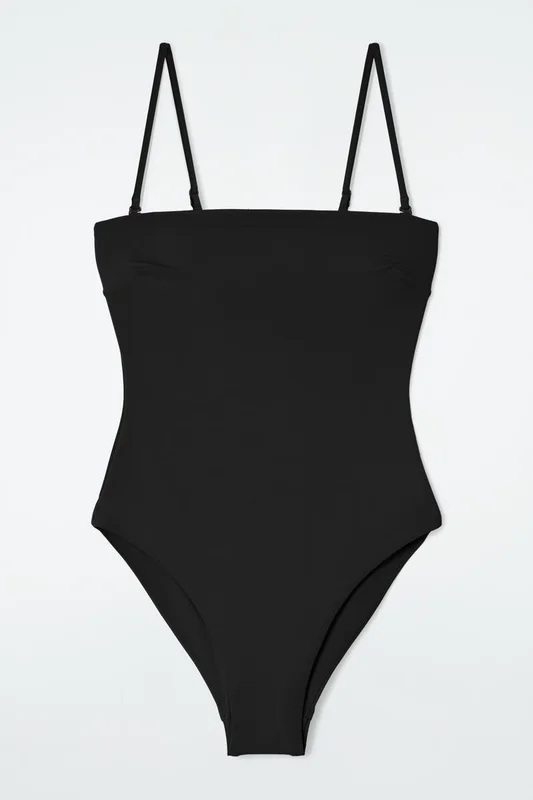 COS Women's Bandeau Swimsuit in Black