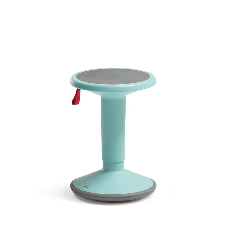Wobble stool UP, height-adjustable, turquoise