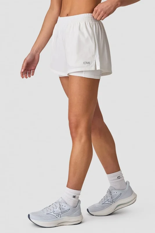 ICANIWILL - Mirage Cardio 2-in-1 Shorts White Snow- Shorts - Dames - sportkleding van ICIW