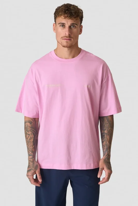 ICANIWILL - Everyday Oversized Cotton T-shirt Print Lavender Pink - Herr - Träningskläder från ICIW