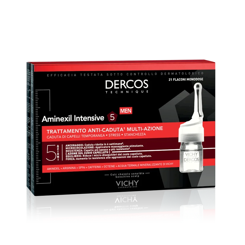 Vichy Dercos Aminexil Trattamento Anticaduta Uomo 21 Fiale x 6 ml