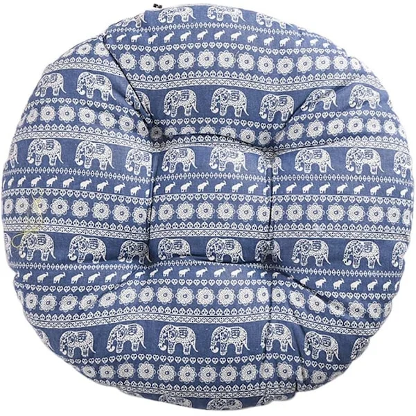 Tuolinpehmuste, pyöreä, istuinpehmuste, kukkakuvio, eläinpainatus, istuinpehmuste ulkokäyttöön, puutarhaan, parvekkeelle, 40 cm, puuvilla ja pellava, 
