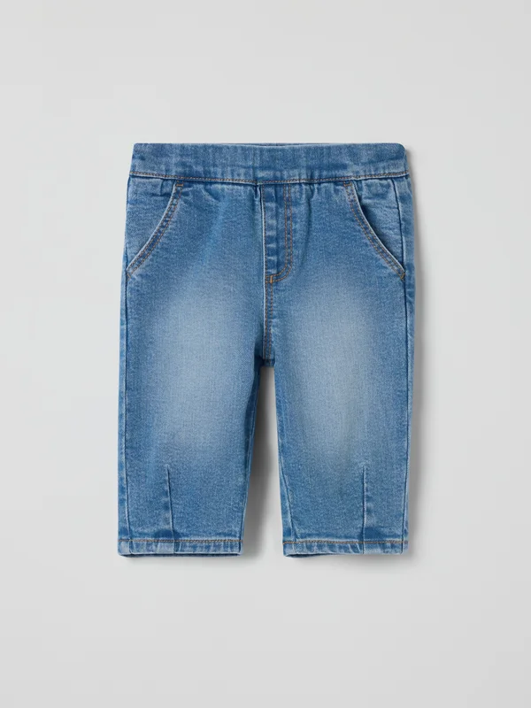 Polarn O. Pyret - Pull-on trousers denim baby - 74 - Childrenswear - denim