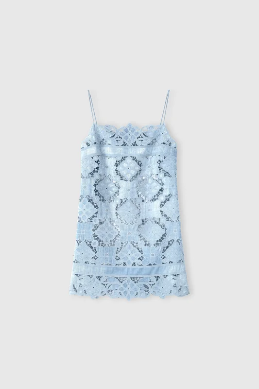Ermanno Scervino Abito corto con intaglio maiolica