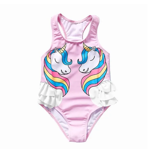 Baby Girls One Piece Badetøj Toddler Ruffle Badetøj Badetøj Strandtøj Sød Og Sød Børns Hot Spring Badetøj