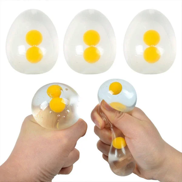 3 kpl Muna Squishies Lelut Pehmeät Puristuslelut Tahmeat Kädet Squishy Anti Stress Puristus Munanvalkuainen, Dekompressiopallot aikuisille ahdistuksen