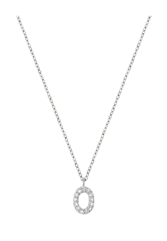 Mockberg Petite Stone Letter O Steel Necklace Smycken & klockor Dam Silver ONESIZE