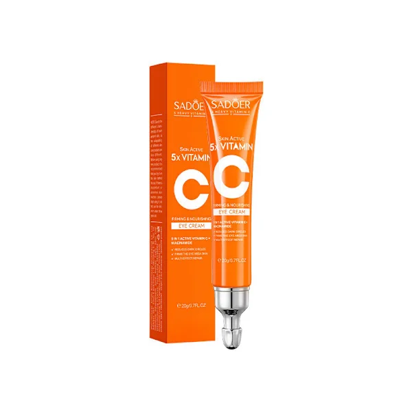 Fem-i-ett Vitamin C Multi-effekt Reparerende Vitamin C Hudpleiesett (Ansiktskrem og Øyekrem 20g)