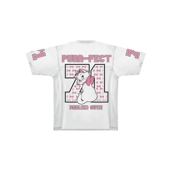 T-shirt Sport Dam - DISNEY - Purr-fect Feeling Cute - Vit - Dammodell - Licensierad Disney