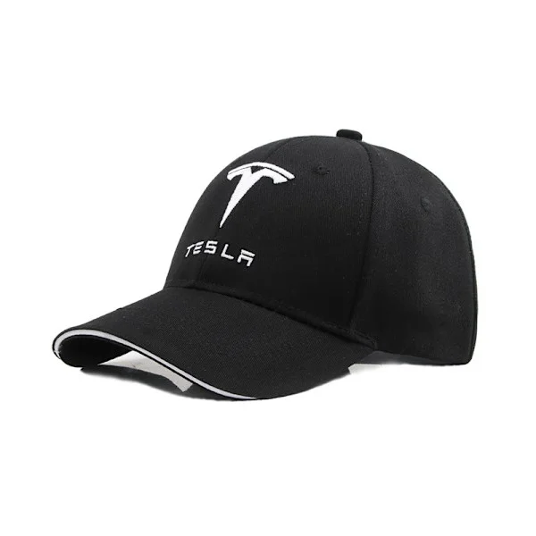 Sports Hat Udendørs Solskygge Hat Tesla Hat - Sort Hvide Bogstaver