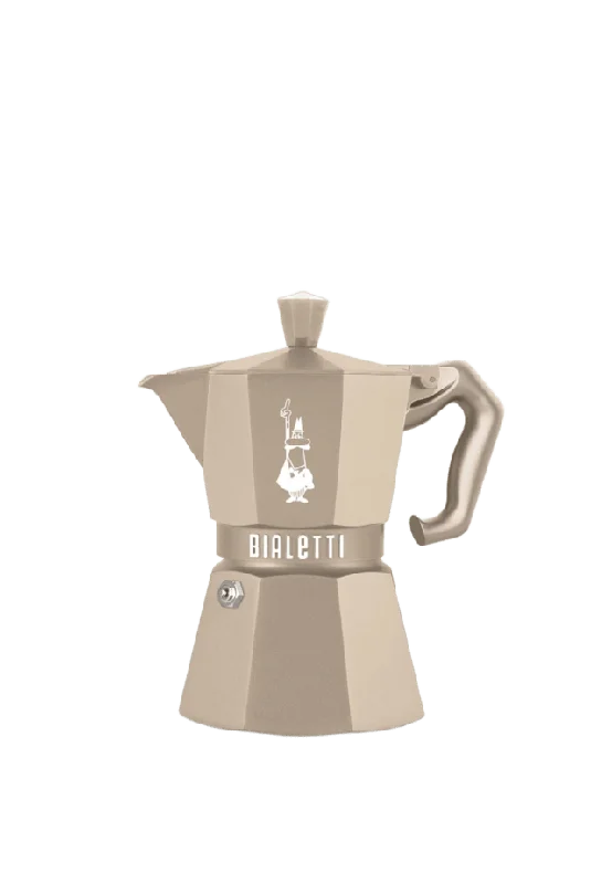 Bialetti Kokare 3 kopp MOKA EXCLUSIVE INDUCTION Desert BIALETTI Köksredskap Unisex Beige 130ml 15x9,8x16cm