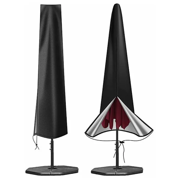 Parasol Cover, Dobbelt Lag Vandtæt Anti-UV Heavy Duty Parasol Cover Fremstillet af 210D Oxford Stof Parasol Beskyttelsesbetræk med Lynlås (1pace 19030