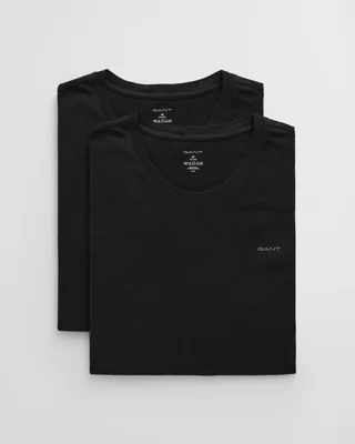 GANT - 2-pakning t-skjorter med rund hals til herre black