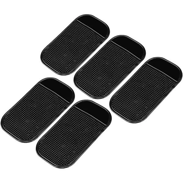 13 x 7 cm sort silikone skridsikker klæbe måtte til bil 5 stk genanvendelige klæbepuder skridsikker klæbe måtte til smartphone pad bil instrumentbræt