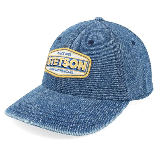 Stetson - Azul unconstructed Gorra - Baseball Paisley Festival Denim Blue Dad Cap @ Hatstore
