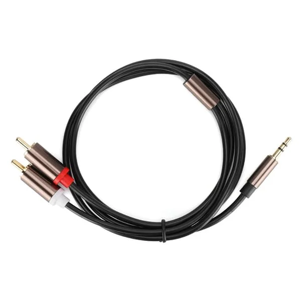 Audiokaapeli Kaiutinkaapeli Tietokone Subwoofer Kaapeli Puhelinlisävaruste 2-in-1 3,5 mm Uros - 2RCA 1 metri