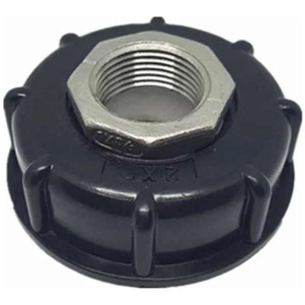 1000L IBC Tote Container Adapter Tank Dreneringsadapter Rustfritt Stål Tut Fittings Erstatning Irrigasjonsbryter Koblinger Verktøy (3/4"inner gjenge)