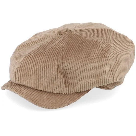 Wigéns - Beis flatcap Gorra - Newsboy Retro Cap Camel Flat Cap @ Hatstore