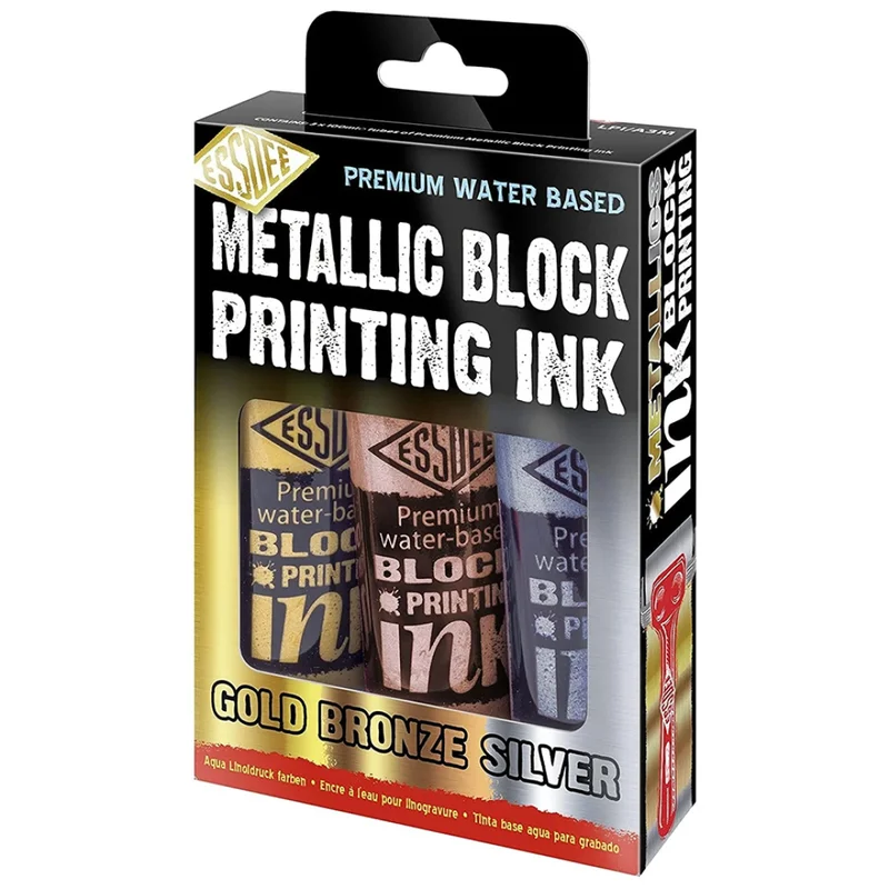 Essdee Linoleum Farbe Metallic 100 ml x 3