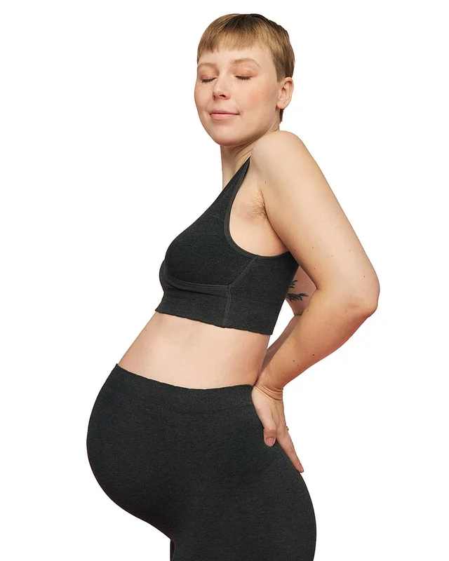 momkind Crossover Bra Charcoal S/M, Børn & Forældre, Ammetøj, Amme-bh'er