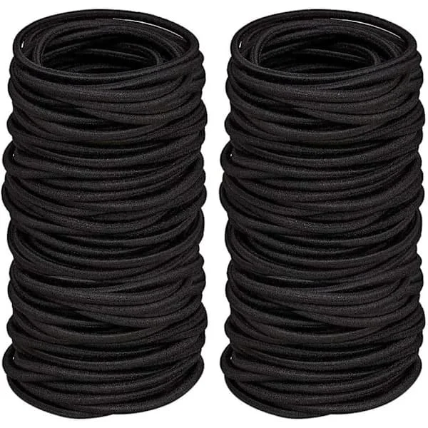 50 hårsnoddar, 4 mm elastiska hårsnoddar, mini hårsnoddar, dreadlocks bröllop