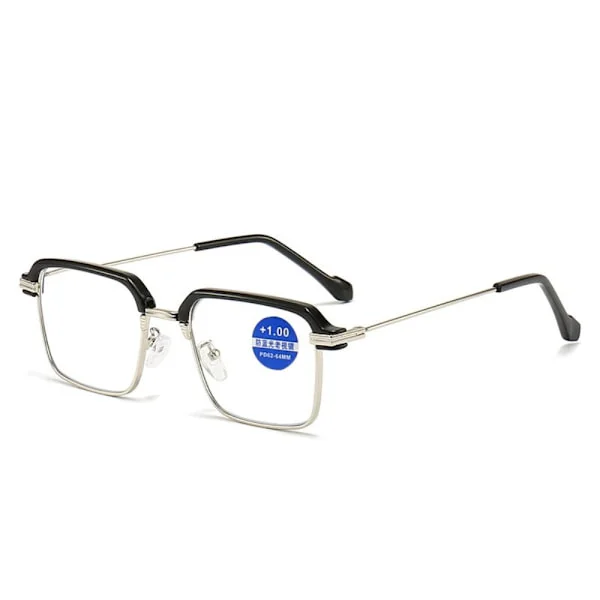 Anti-Blue Light Briller Oversized Briller SORT SØLV SORT