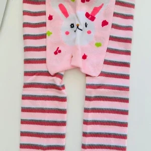 Randiga barn-leggings med kaninmotiv