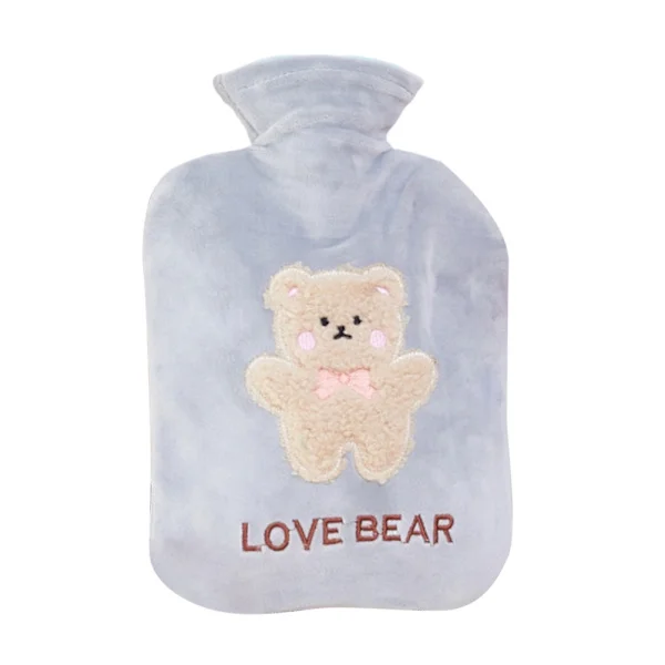 1250 ml hot water bottle with soft cover, explosion-proof hot water bag for neck cramps, shoulder relief, best gift for children and women