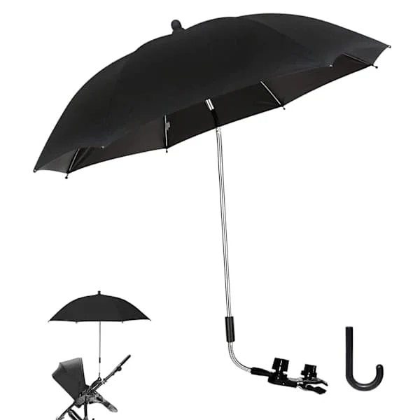 Baby Parasoll Barnevogn Solskjerm Paraply for Barnevogn Trille Rullestol Utendørs Sportsutstyr 50+UV for Beskyttelse