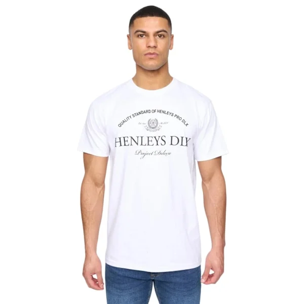 Henleys Henclose T-shirt i bomull för män M Vit