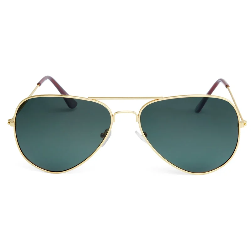 Occhiali da sole Aviator dorati con lenti verdi polarizzate per uomini - Occhiali da sole Aviator