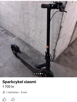 Svart elscooter från Xiaomi