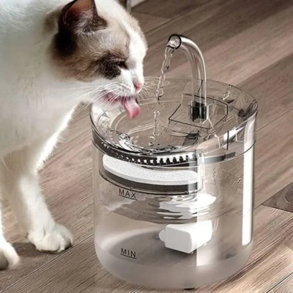Kattvattenfontän - 2 L - Automatisk sensor - Vattenautomat för katt - Automatisk vattenautomat för katt