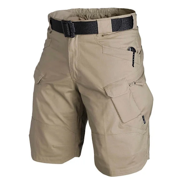 Men's Tactical Shorts, Waterproof Outdoor Shorts, Hiking Shorts with Multiple Pockets, Military Cargo Shorts Khaki XL